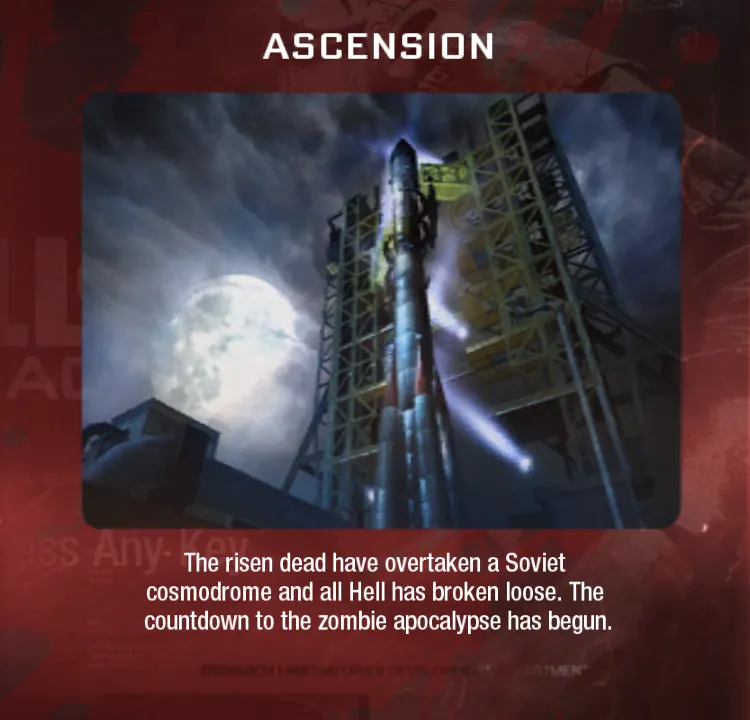 Ascension scene from the original map menu