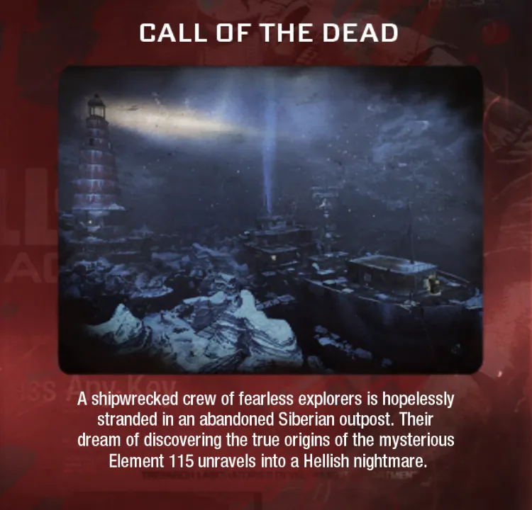 Call of the Dead scene from the original map menu