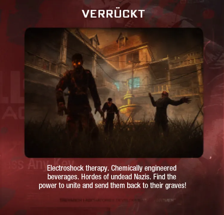 Verrückt scene from the original map menu